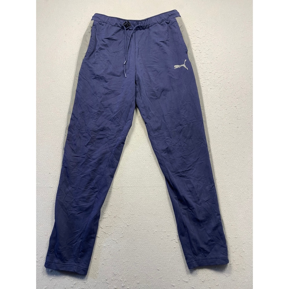 Puma Joggers Polyester Navy Blue Grey Medium Mens